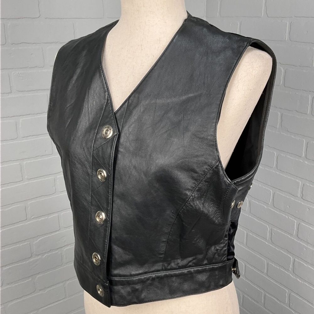 Black Leather Vest